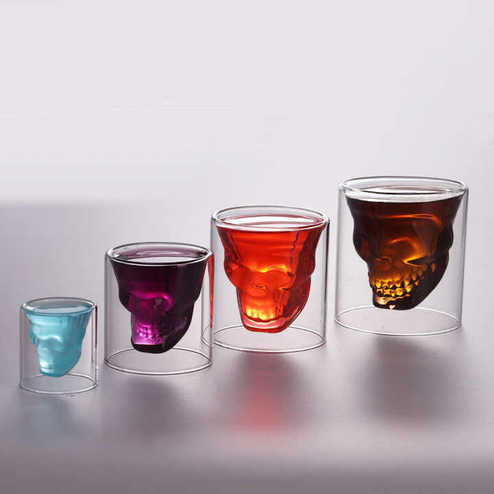 Head Shot Glass Wine Cup Double Wall Whisky Glass Cup