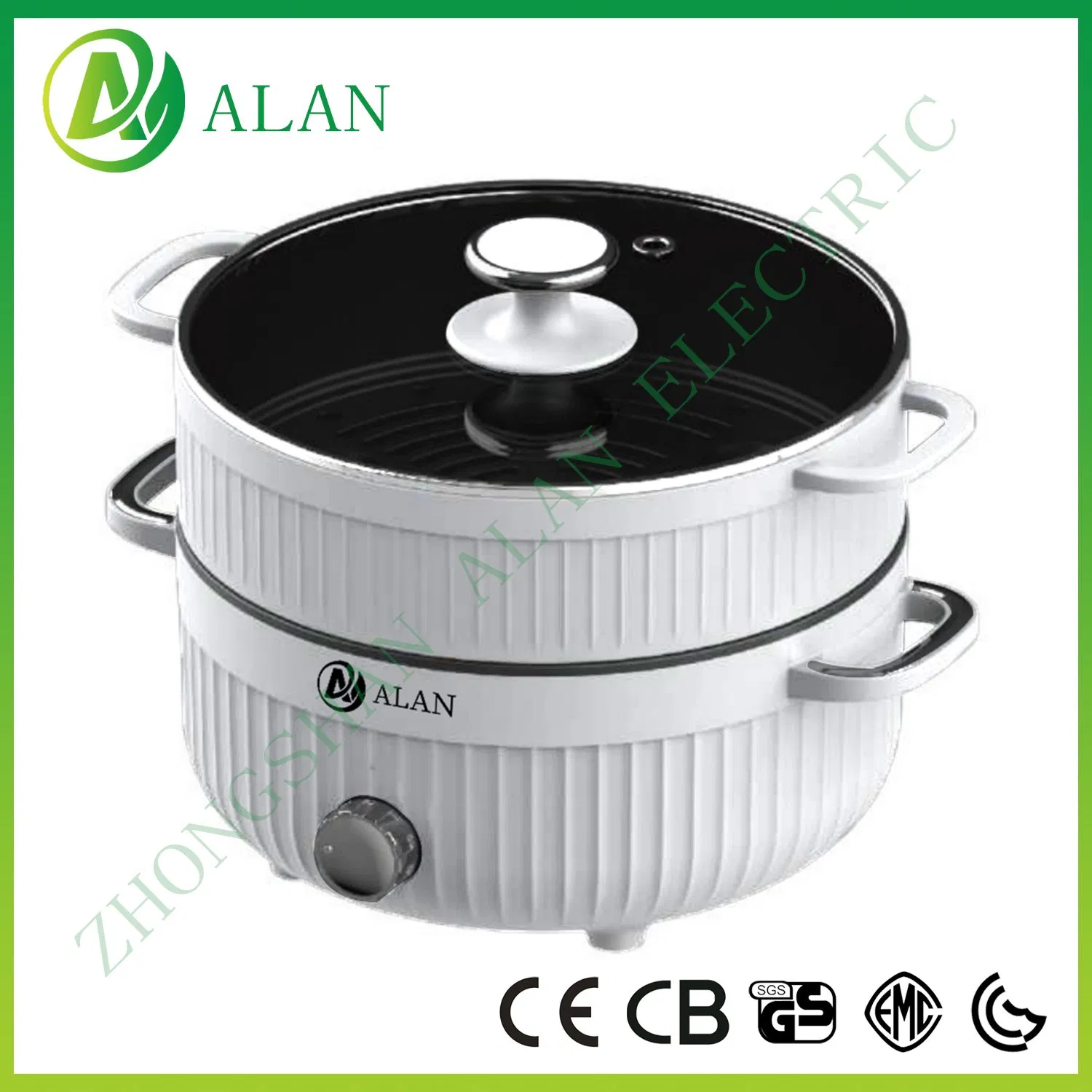 with Fry Soup BBQ Function Multi Electric Hotpot Cooker with Glass Lid