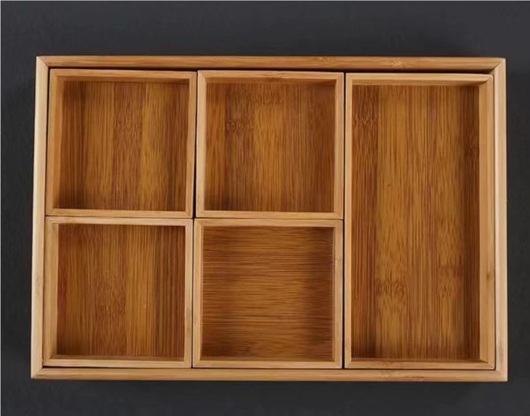 Bamboo Household Pastries Candies Nuts Snack Fruit Plate Japanese-Style Storage Tray