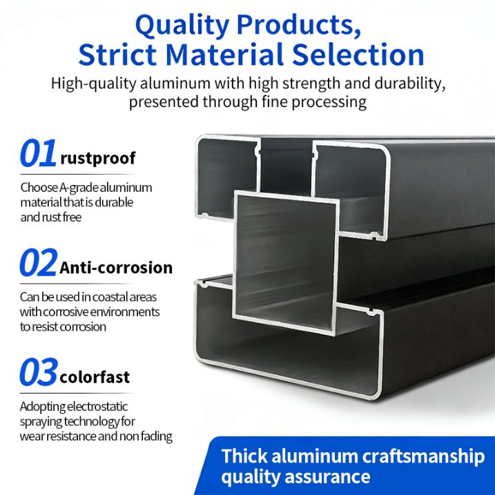 Outdoor Wood Plastic Composite WPC Fencing with Aluminium Alloy