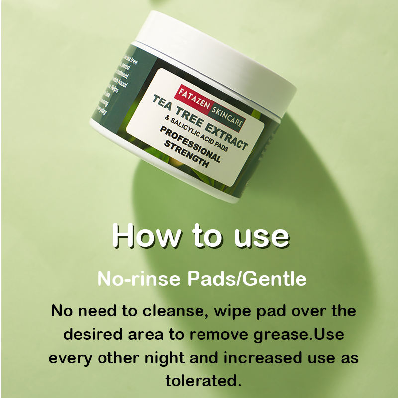 Private Label Hyaluronic Facial Aha Based Exfoliating Peeling Pads OEM Tea Tree Salicylic Acid Pads Anti Treatment Face Mask