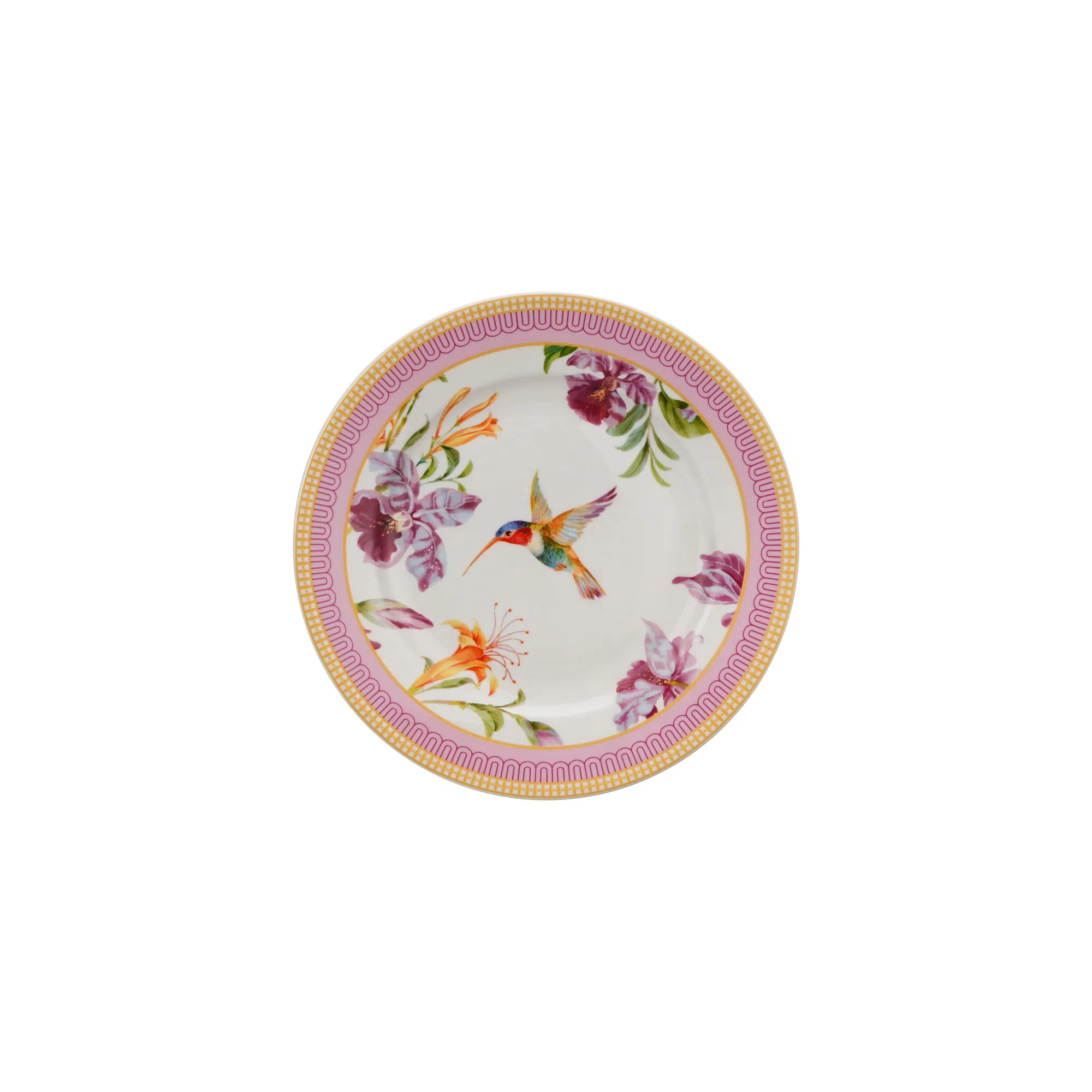 Pink Floral 6 Inch New Bone China Dishes Ceramic Dinner Plate Set
