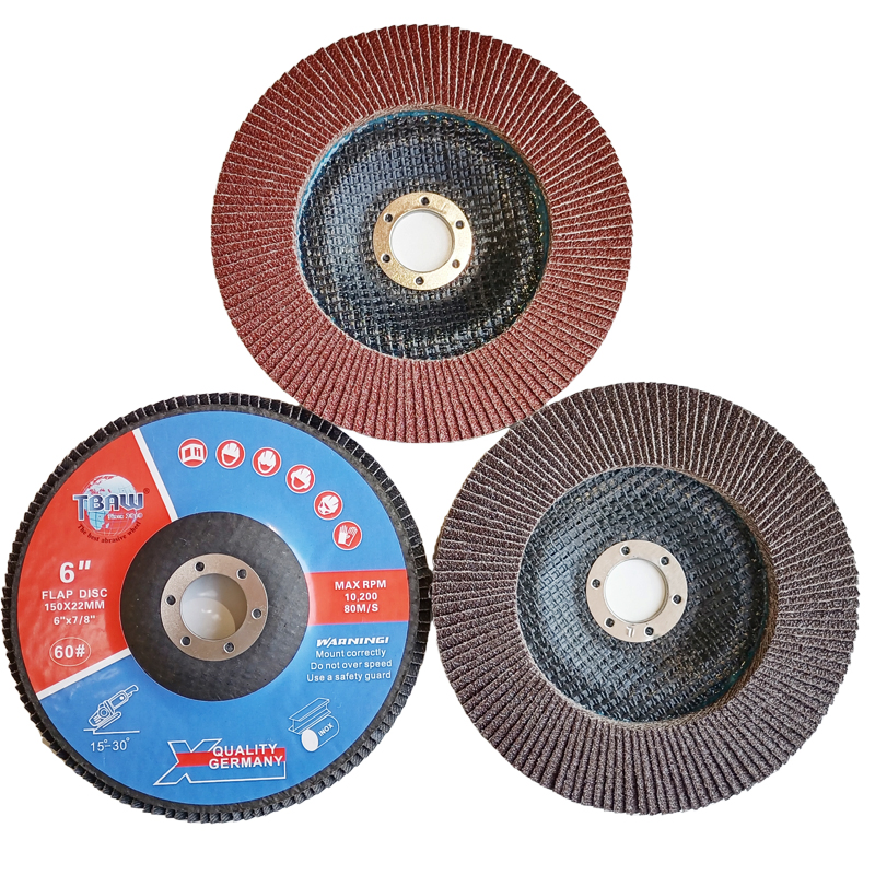 150X22mm Brown G60 6 Inch Metal Flap Disc