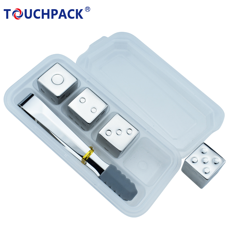 Stainless Metal Dice Shape Ice Rocks