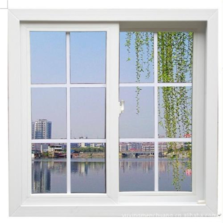 French Design UPVC Horizontal Sliding Window Grill Design PVC Window