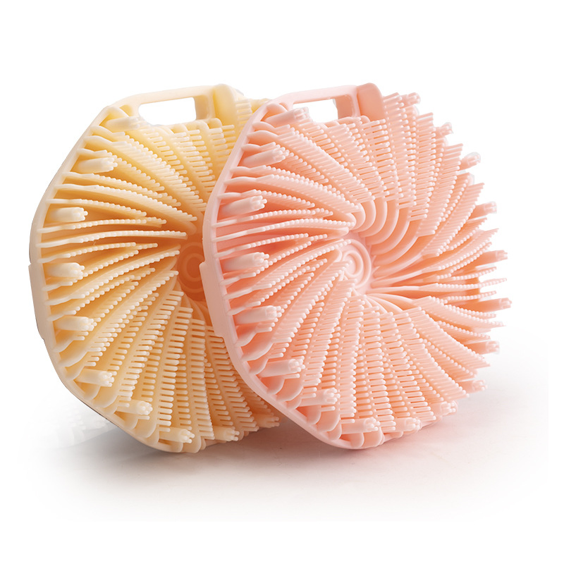 Renewable Solid Pure Silicone Baby Bath Back Brushes Body Skin Care Scrubber Massage Shower Brush