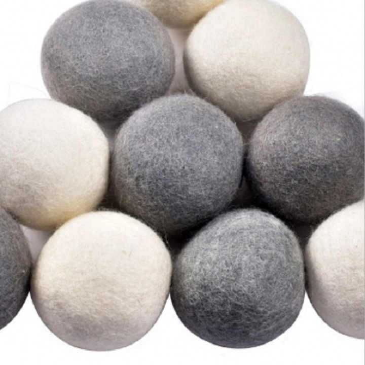 Eco-Friendly Natural 100%Wool Drying Wash Balls for Lanudry 6PCS Pack Reusable Laundry Clean Ball Home Wool Dryer Balls