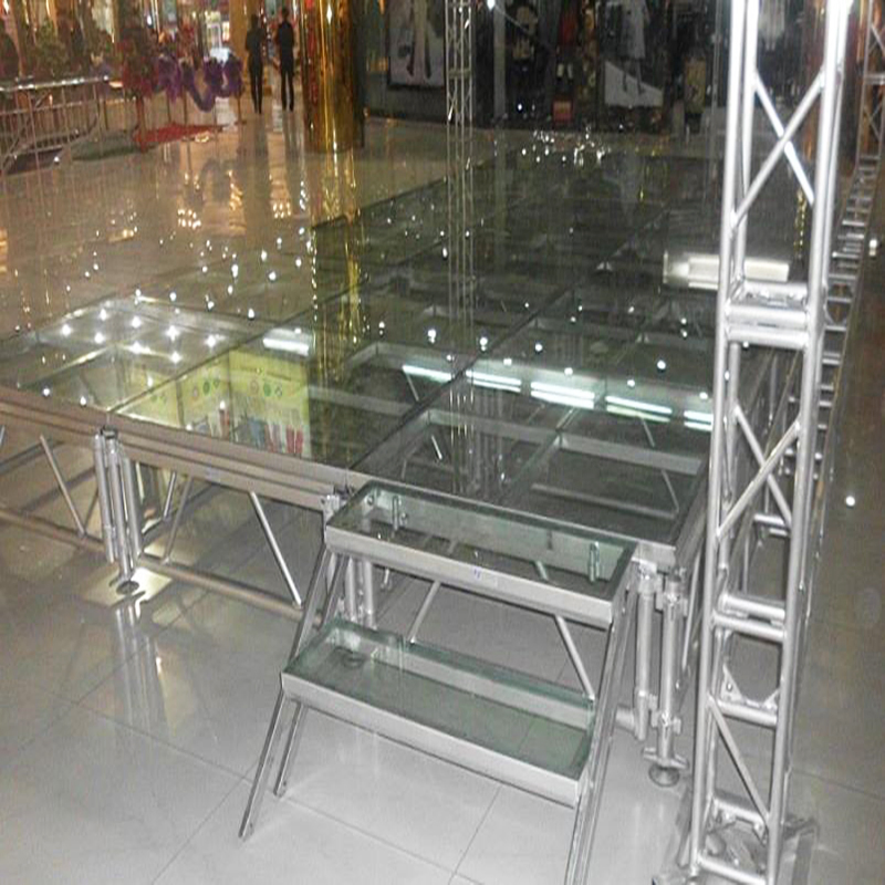 Aluminum Temper Plexiglass Platform Portable Glass Stage
