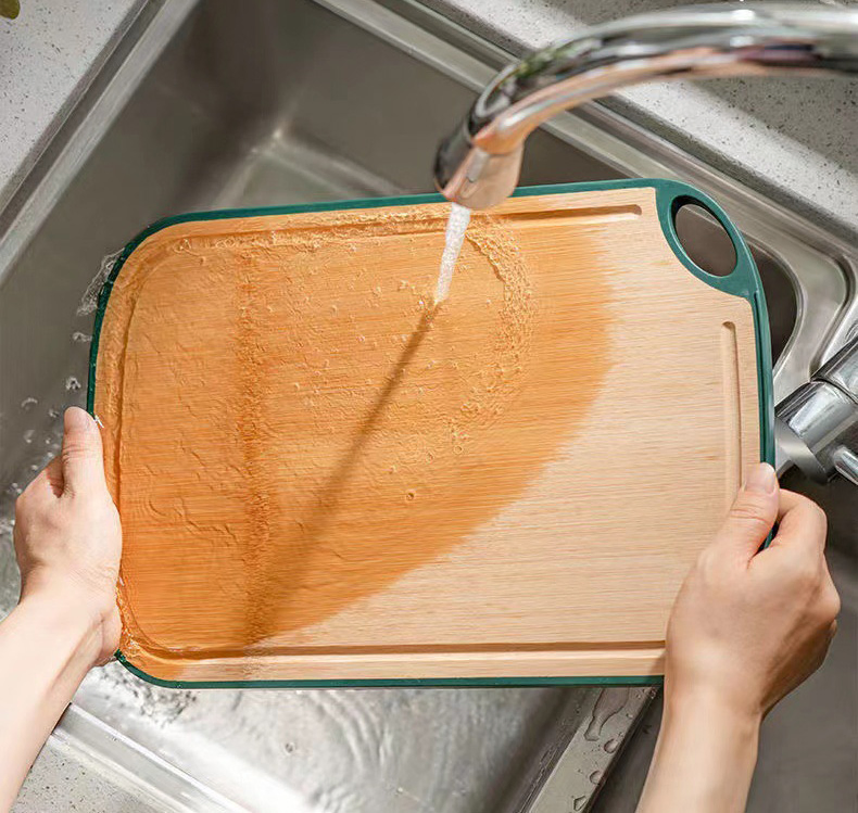 Bamboo Double Side PP Chopping Board Block Wood Antibacterial Multifunctional Cutting Board