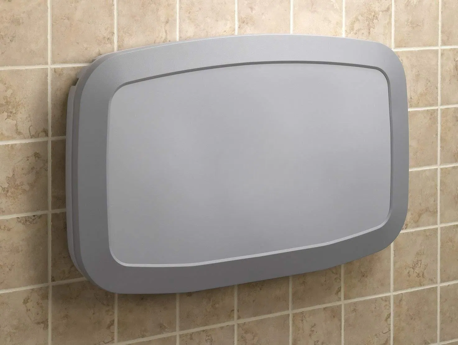 Horizontal Wall Mounted Grey Baby Changing Station