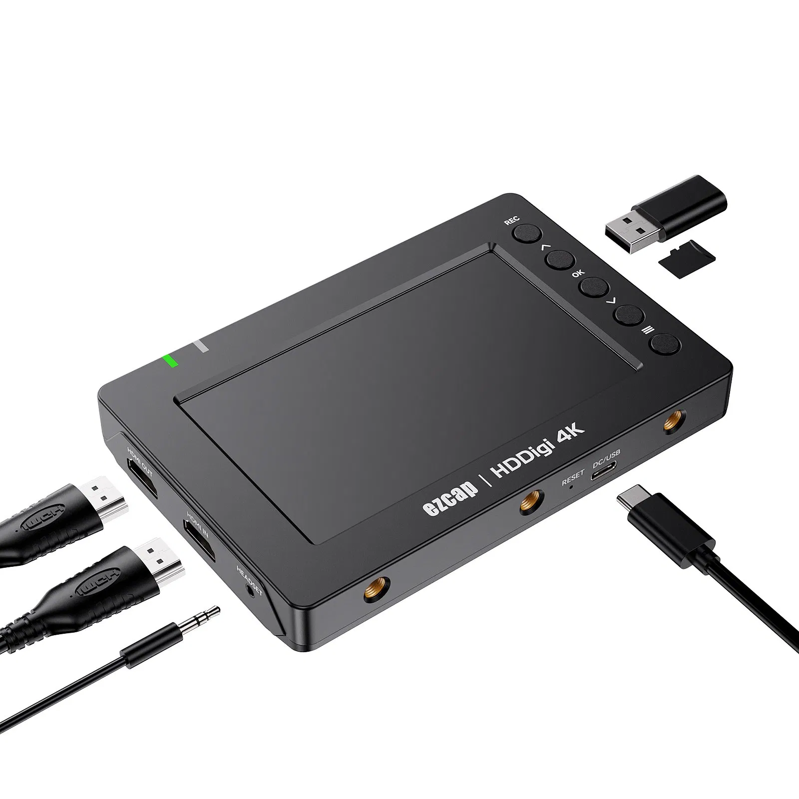 Ezcap278 4K30 HDMI видеорекордер с экраном