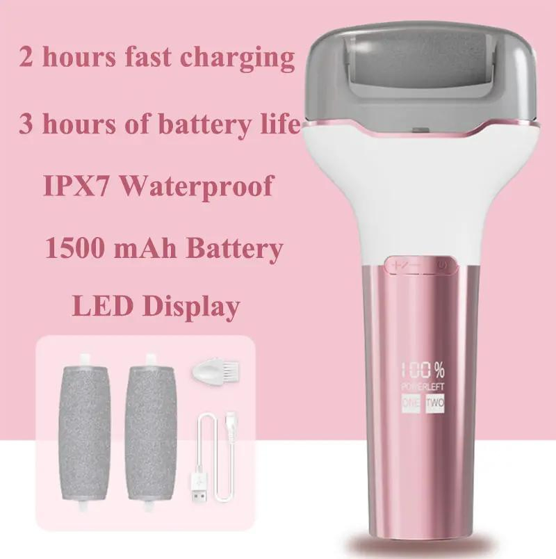 Electric Callus Remover for Feet Rechargeable Foot File Pedicure Tools Pedicure Dead Skin Pedi Foot Scrubber with 3 Roller Heads