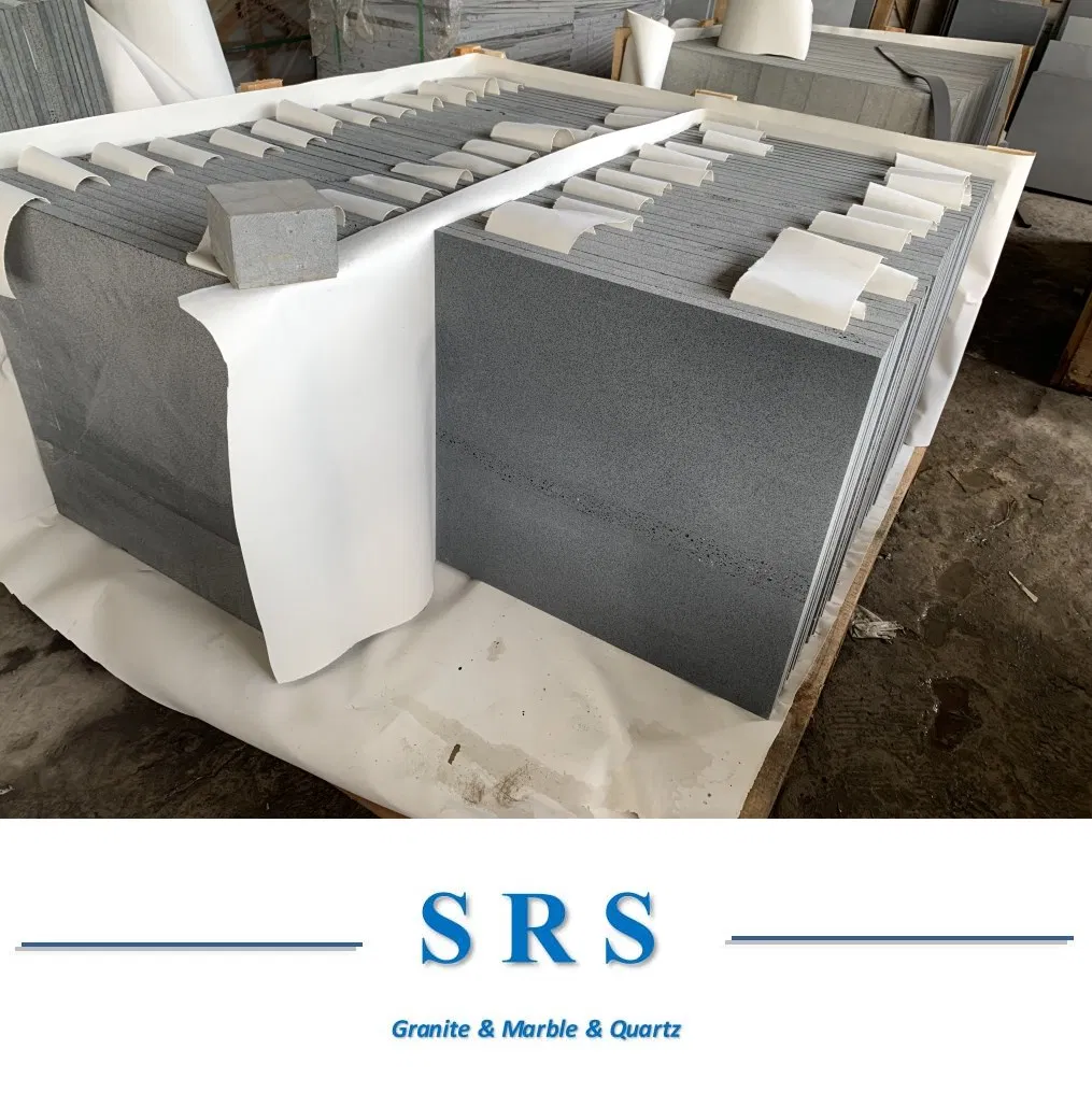 Honed Grey Black Basalt Paver Honed Grey Basalt for Flooring