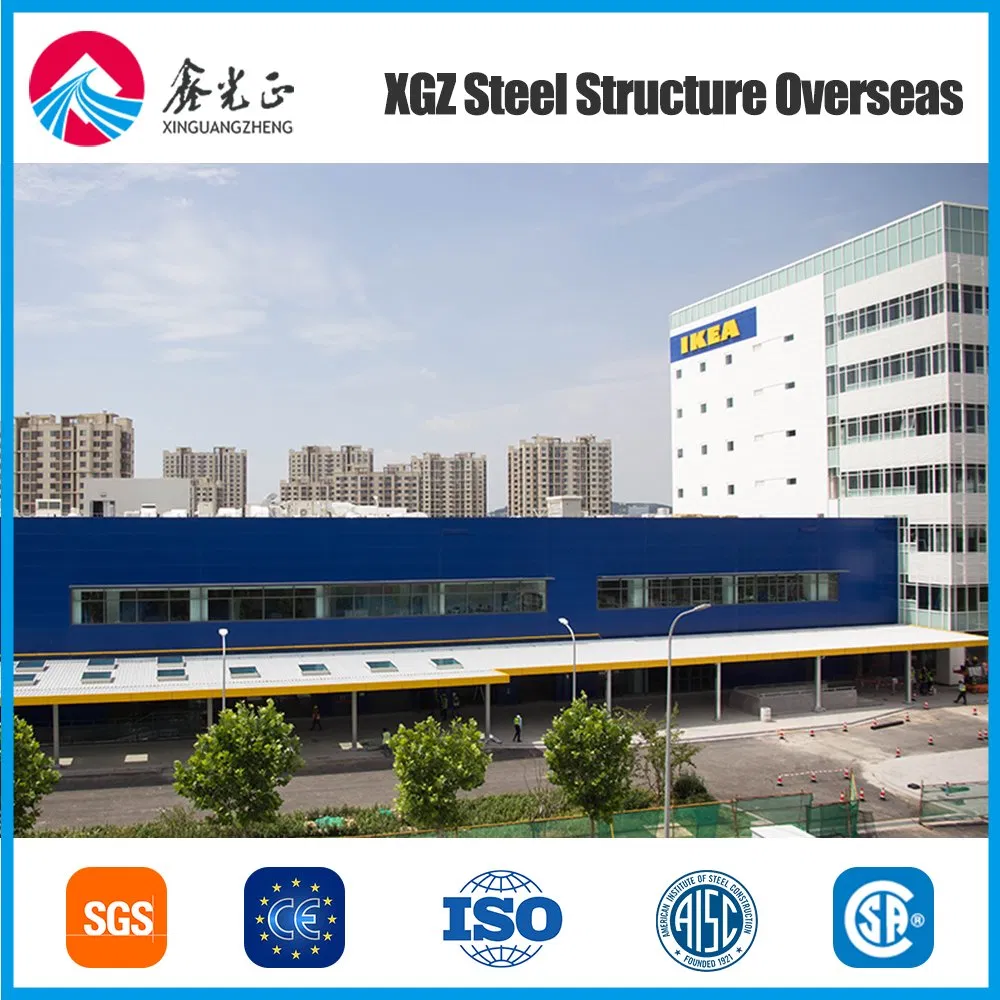 Stylish Prefabricated Steel Frame Shopping Center for Retail Use