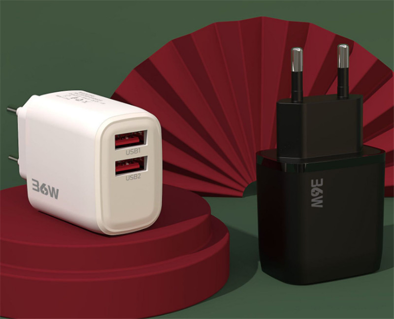 Сетевой адаптер 2xUSB 2A с вилками EU/US/UK