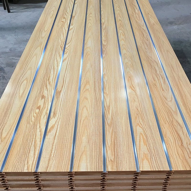 Slotted MDF Custom Size Grooved MDF Board with Anti-Warp Design for Shop Fitting