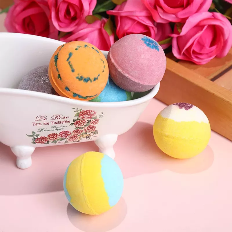 Bathroom Sea Salt 100% Natural Bath Bomb Tangerine Fizz Dessert Relaxing Home Organic Bath Bombs