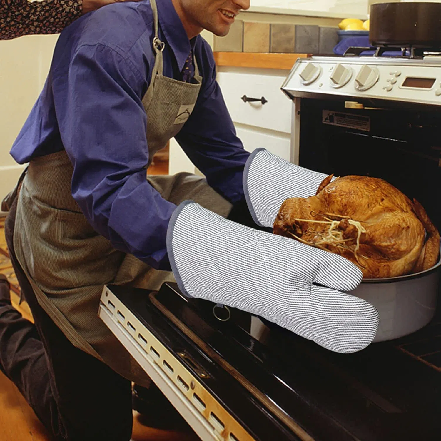 Cooking Baking Barbecue Microwave Washable Pot Holders Mittens