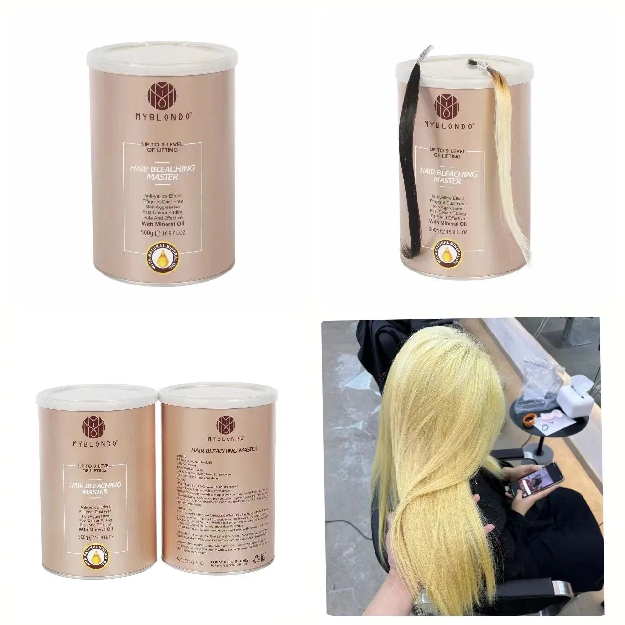 Free Sample Hair Bleach Dye Powder up to 9/10/11 Level Lightening