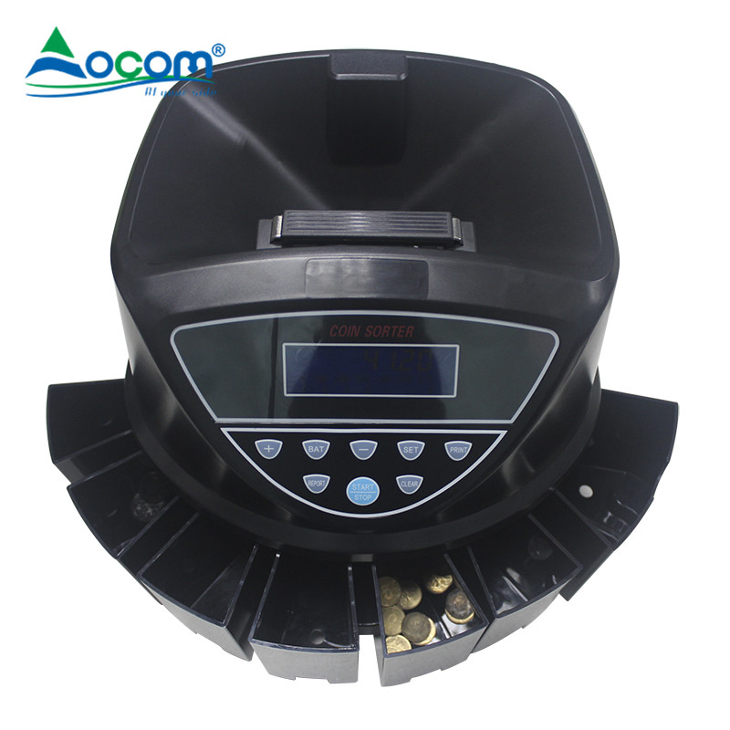 CS901p Ocom Coin Sorter with Printer 270 Units Per Min High Sorting Speed