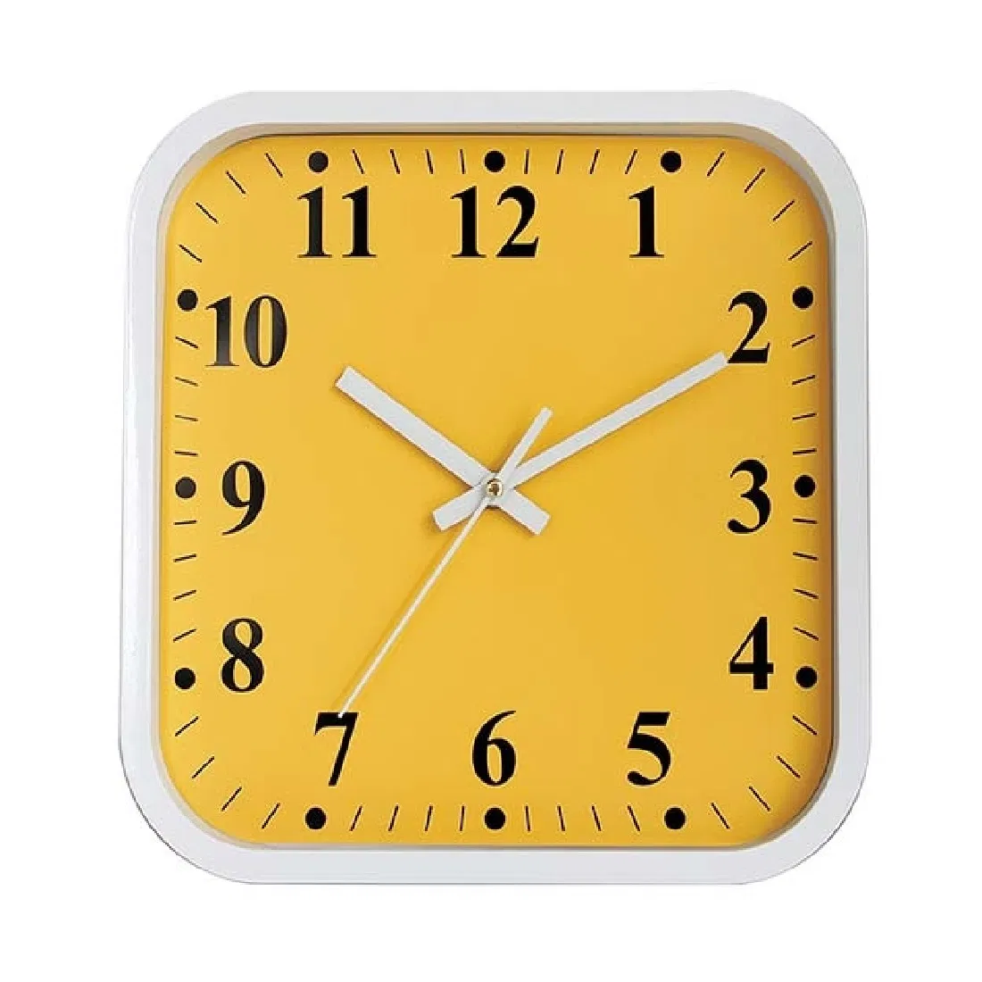Square Minimalist Design Plastic Frame Moisture-Proof Fashion Clock