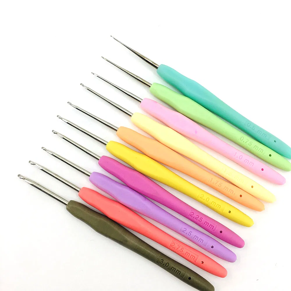 Manufacturer Crochet Hook Knitting Needle Rubber Crochet Hookcolorful