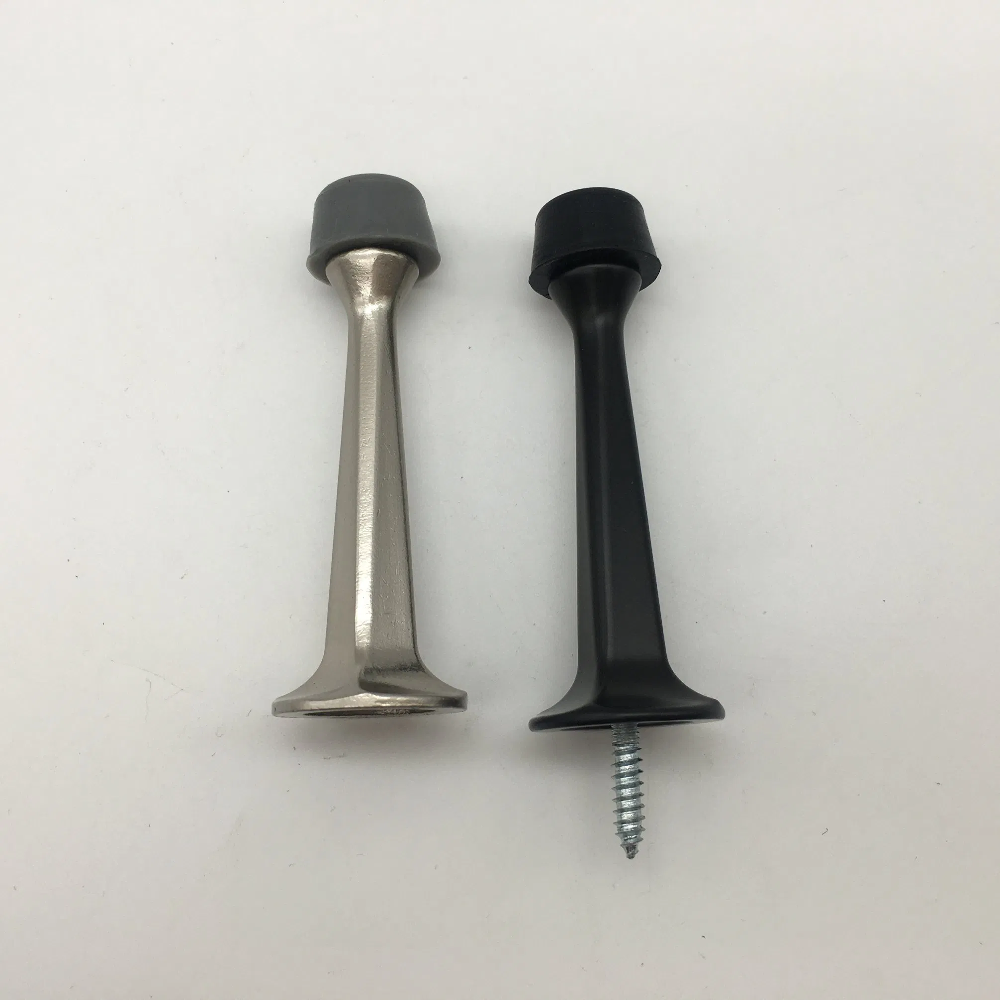 Zinc Alloy Door Top Rubber Door Stop Bumper Wall Mounted Protector Anti-Collision Soundproof Door Blocker for Bathroom