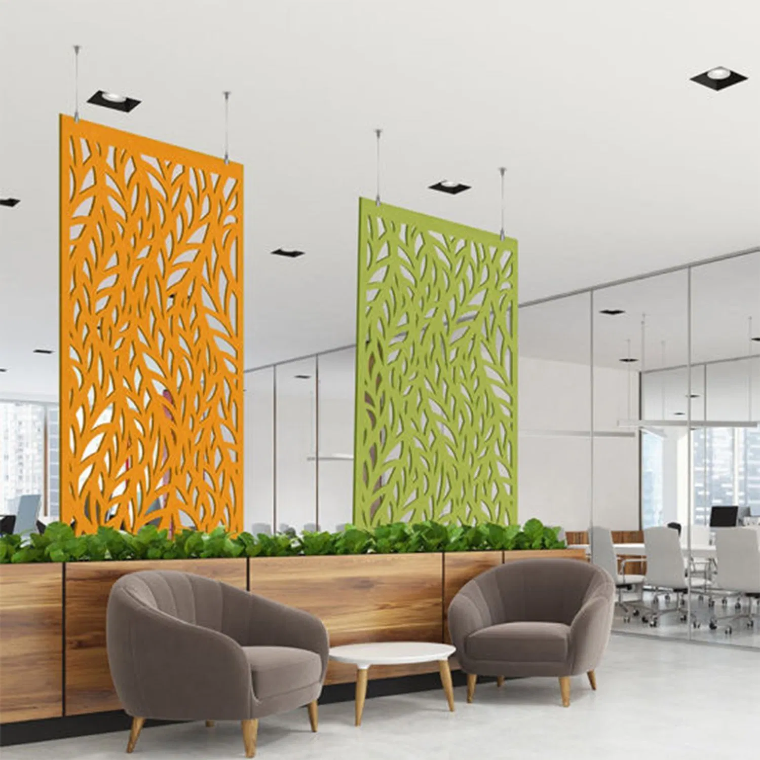 Pet Felt Polyester Fiber Fire Retardant Desktop Divider Corporate Office Hollow Carving Screen Manufacturers and Suppliers Can Be Customized