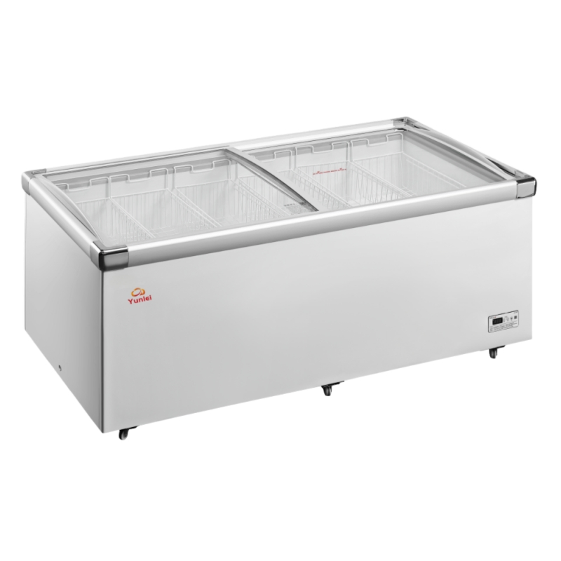Top Commercial Supermarket Combined Copper Tube Evaporator Automatic Defrosting Low-Emissivity Glass Door Digital Thermostat Refrigerator Freezer