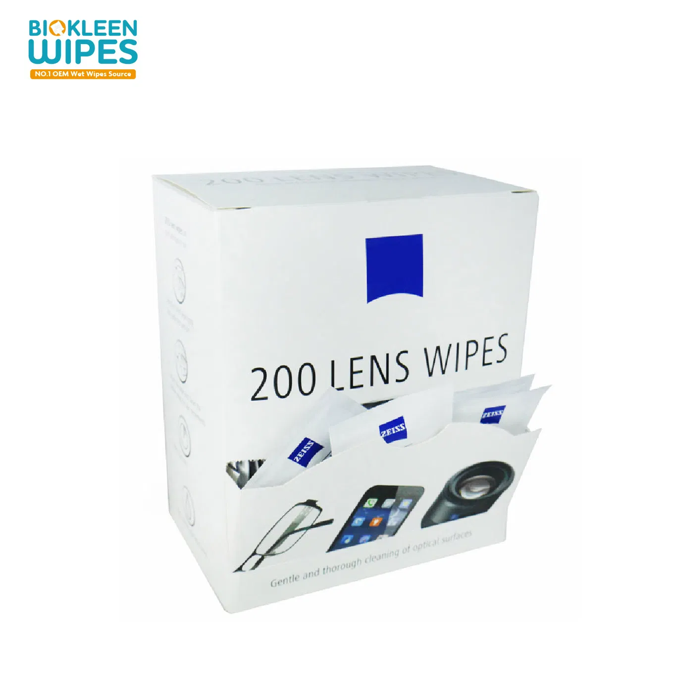 Biokleen 60 Pack Private Label Lens Wipes Disinfecting Surfaces Lens Cleaning Wipes Lens Cleaning Wet Wipes