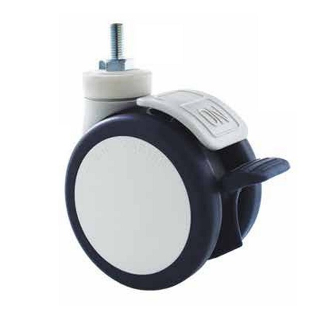 R Series Soft Swivel Reset Caster for Analysis Instruments and Medical Hospital Worktable, B-Ultrasonic Scanner Medical Wheels