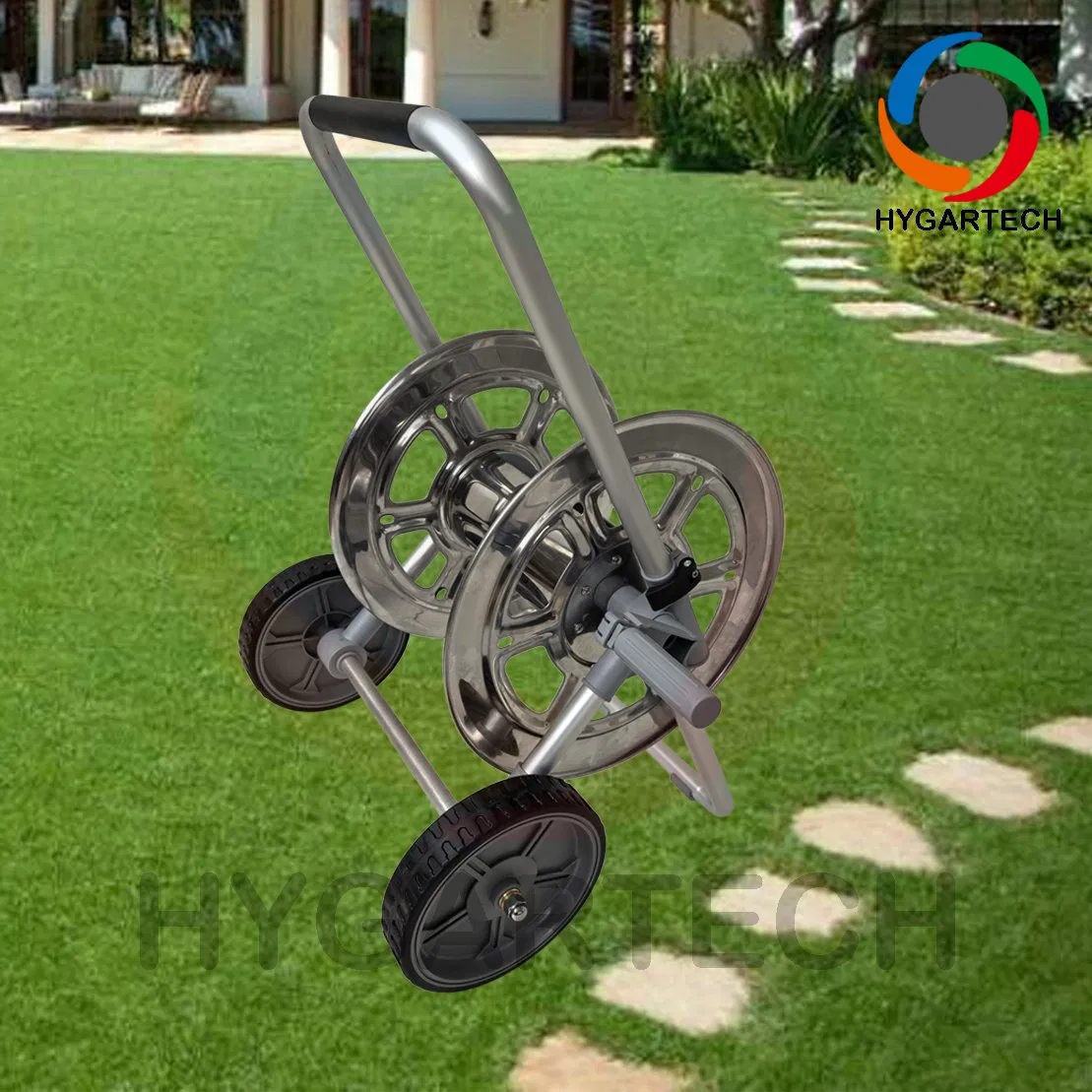 High Durability Trolley Hose Reel Cart for 1/2"X 50m Hose