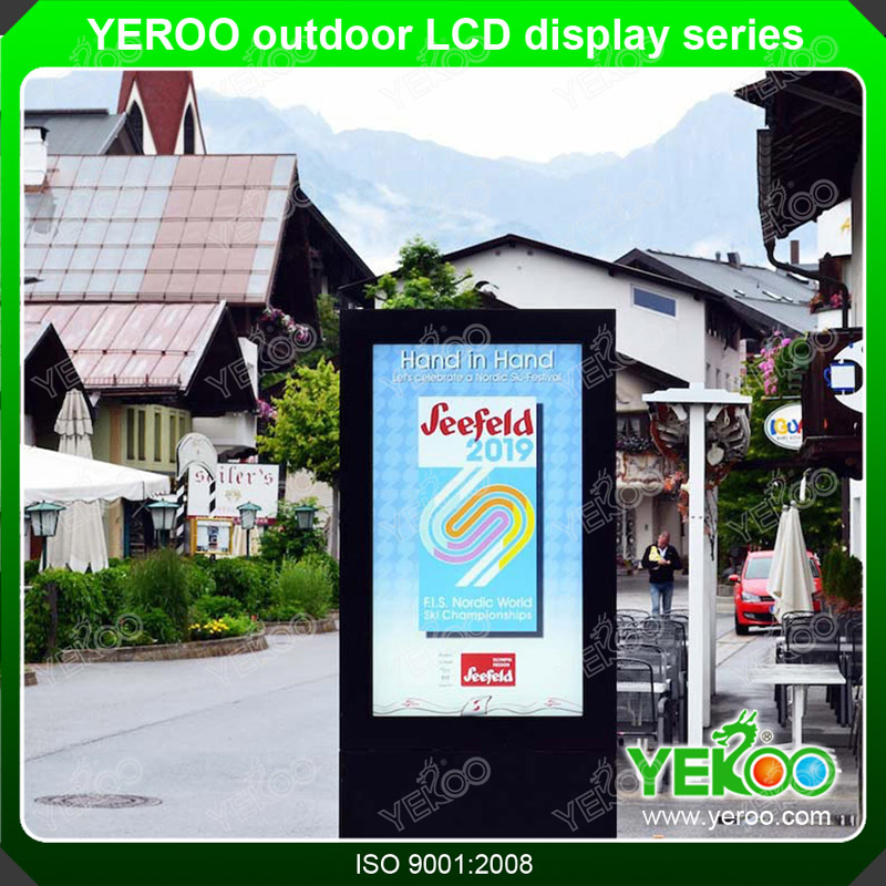 Outdoor Floor Highlight LCD Screen Digital Totem Advertising Display Digital Signage