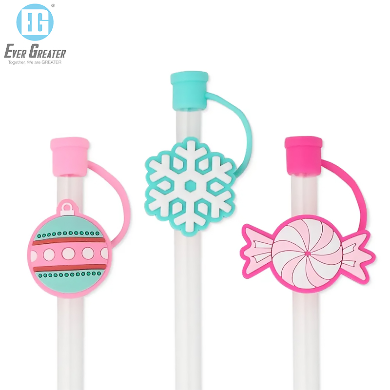 Customized Portable Silicone Spill Proof Straw Topper Compatible