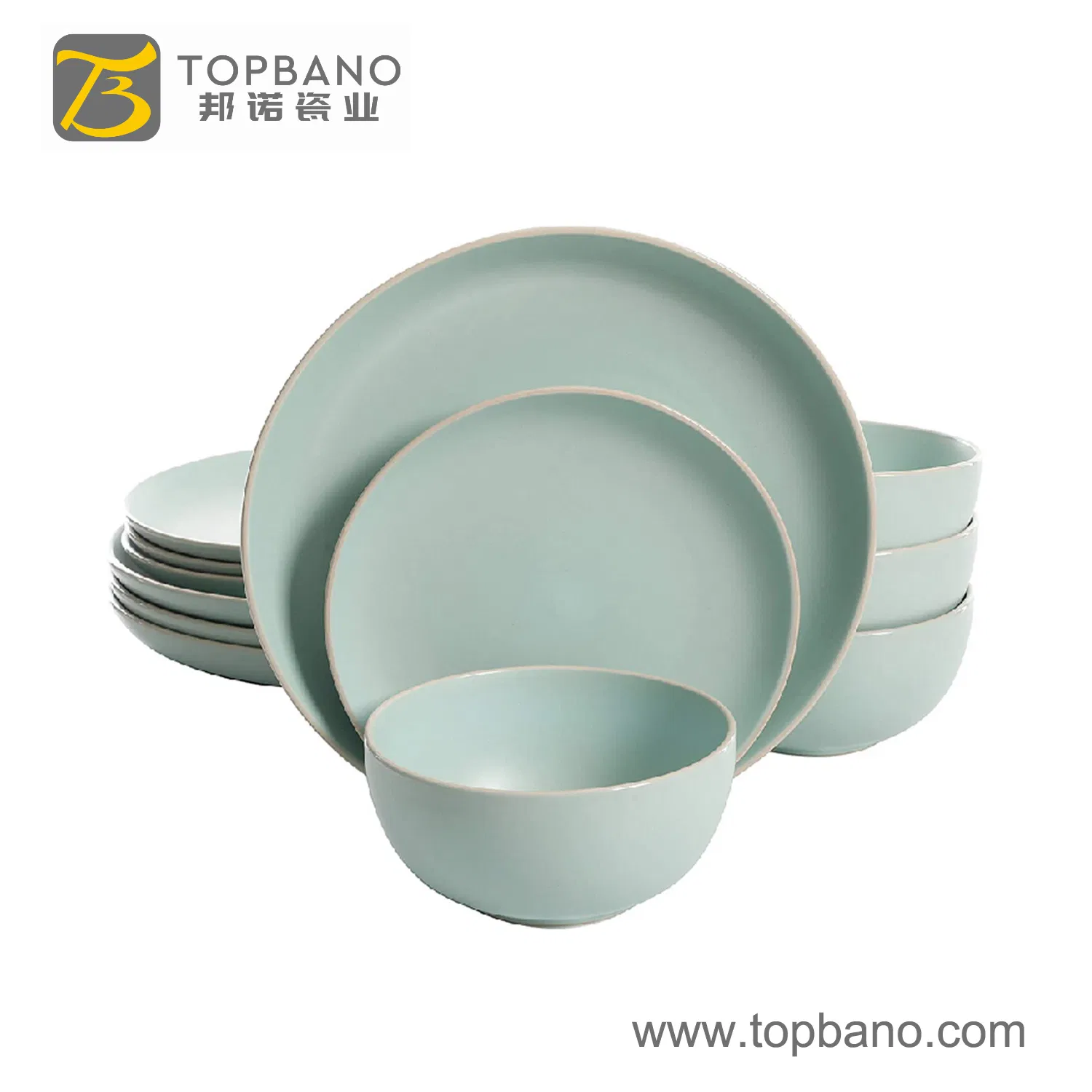 Topbano Mug Maker Porcelain Dinner Plate Ceramic Golden Hotel Dinner Set