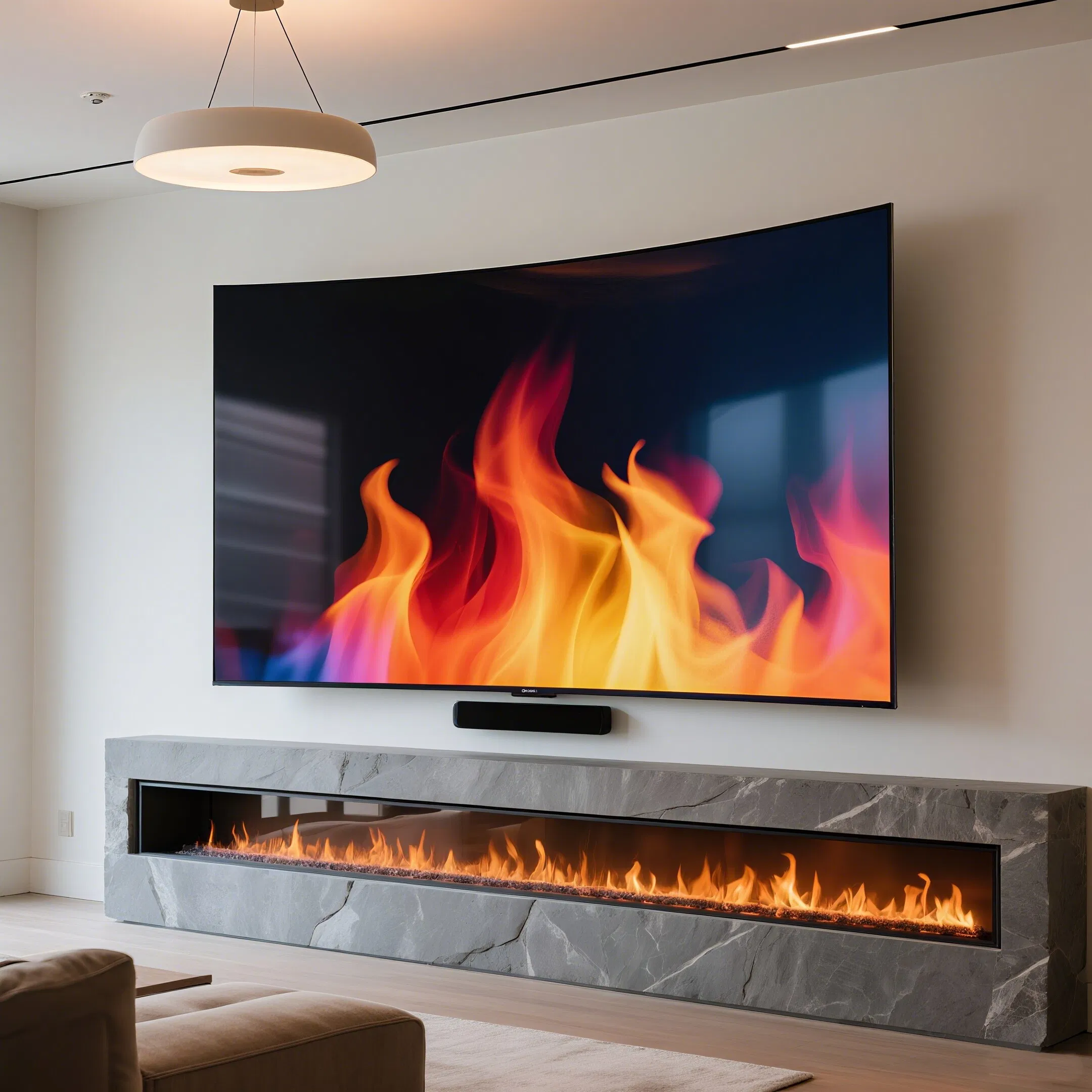 High Quanlity Modern 80 Inch Energy Efficient Electric Fireplace