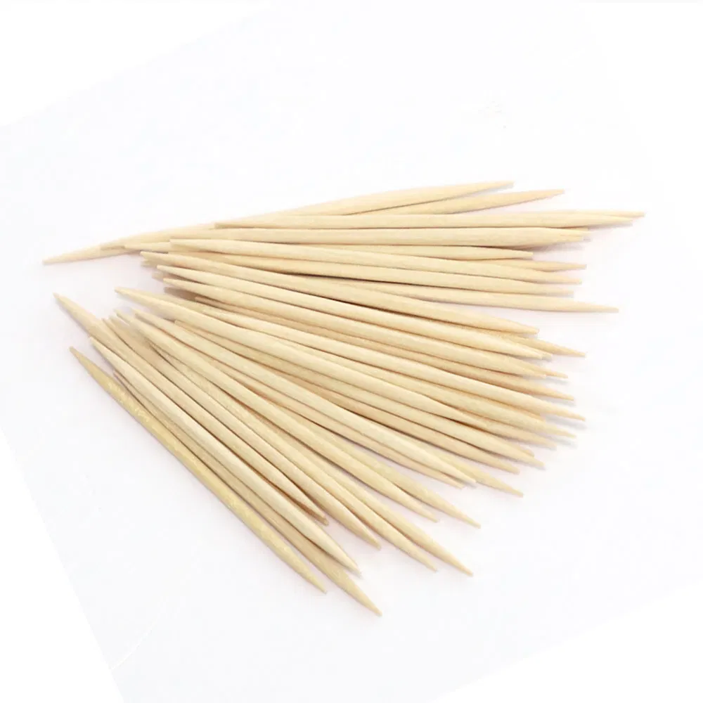 Disposable Wooden Tooth Pick OEM Surface Smooth Kids Bamboo Toothpick Stocked Disposable Toothpicks