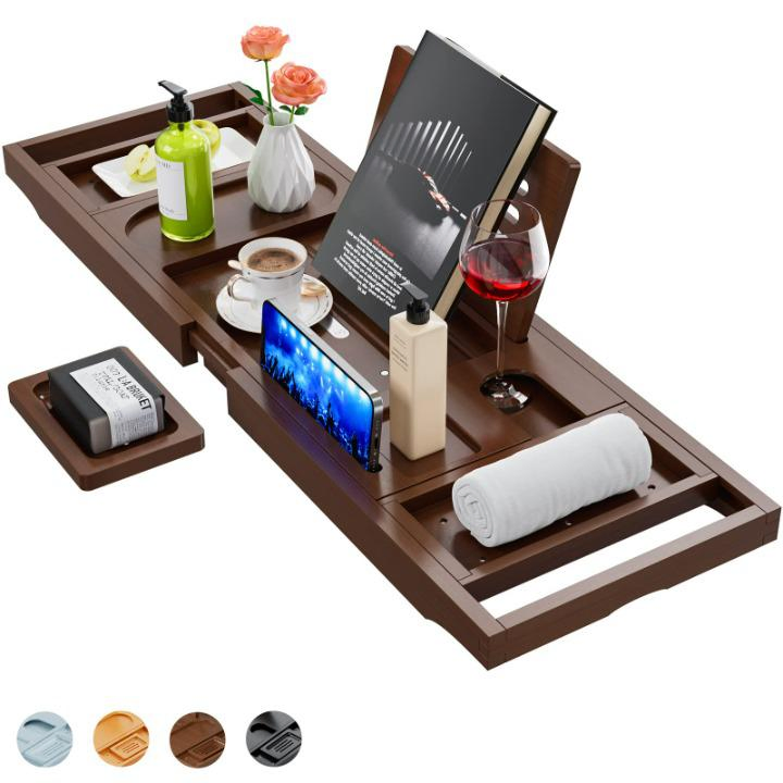 Premium Bathtub Tray Caddy Expandable Unique House Warming Gifts Bathtub Rack