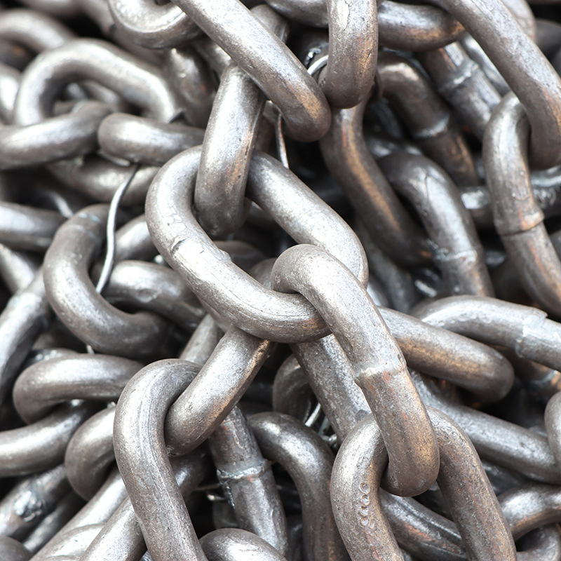 Lifting Chain G80 Mining High Strength Welded Heavy Iron Round Lifting Link Black Mining Chain