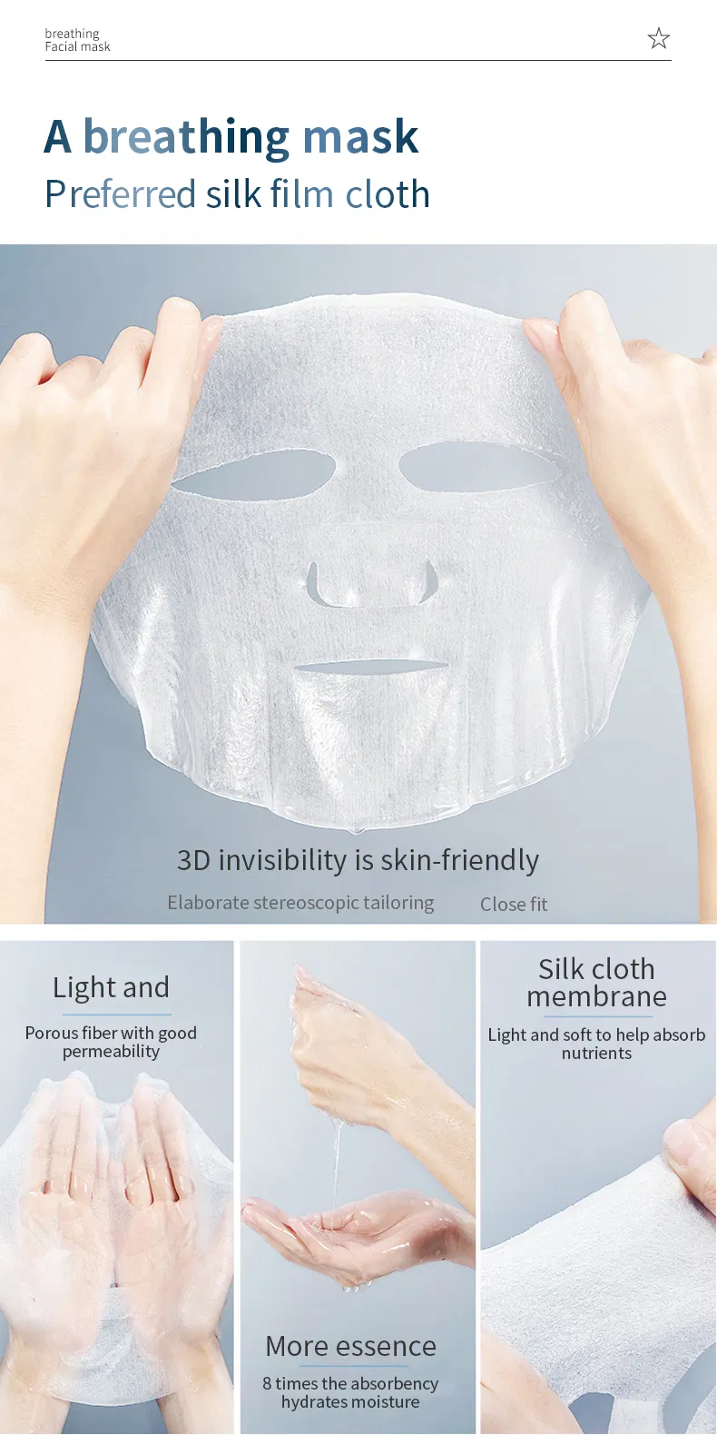 Private Label Custom Skin Care Beauty Hydrating Whitening Face Mask Sheet