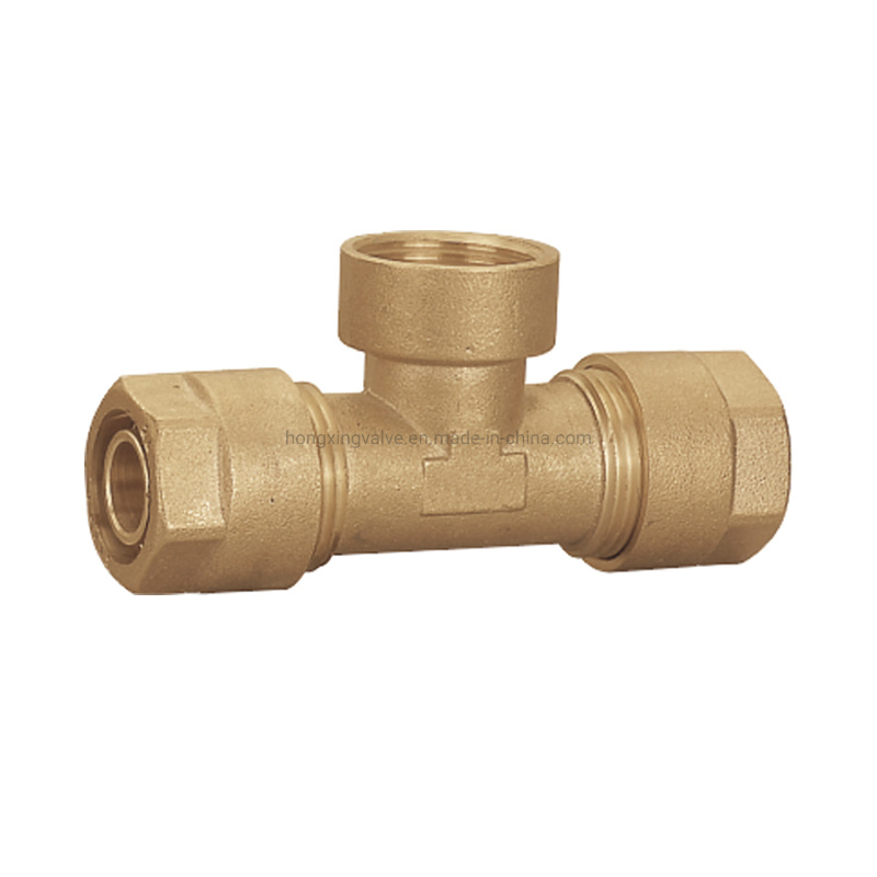 Regular Brass Chrome Plate Pushfit 4-Way Fitting