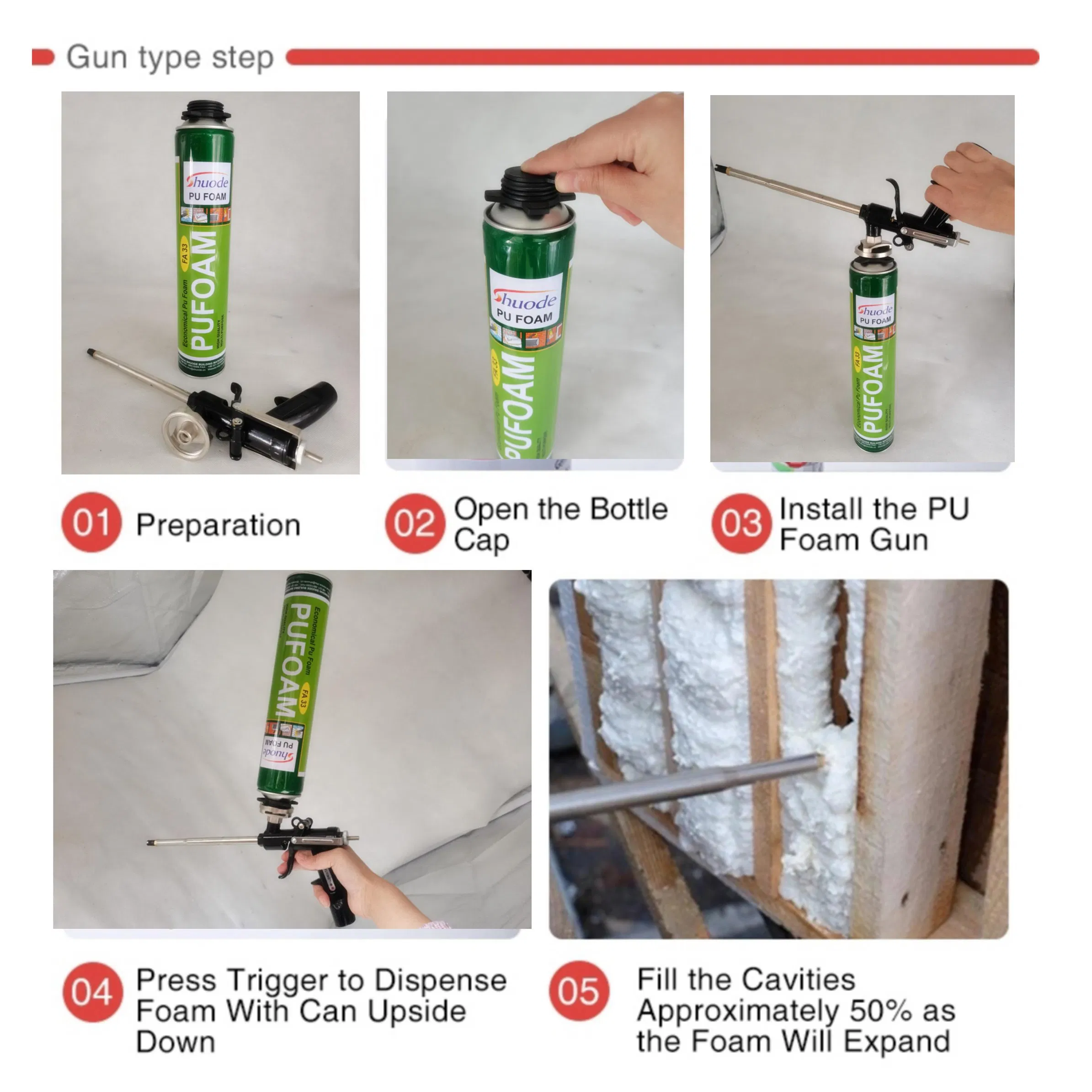 Cheap Manufacturer Wholesale Spray Foam Polyurethane Sealant Tools Gun with Custom Logo