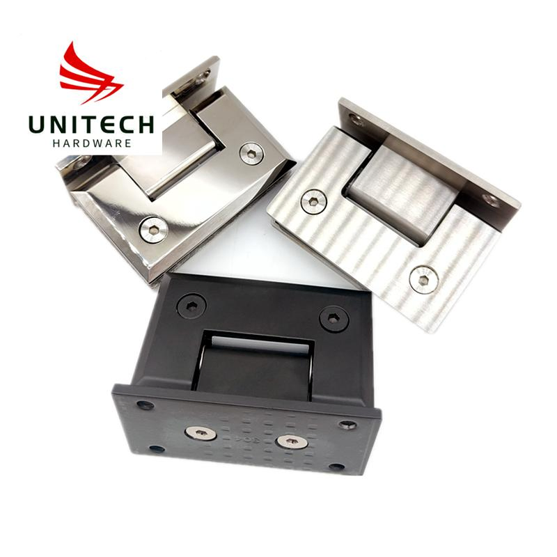 Black Color Stainless Steel Cabinet Shower Door Hinge Wall to Glass Clamp
