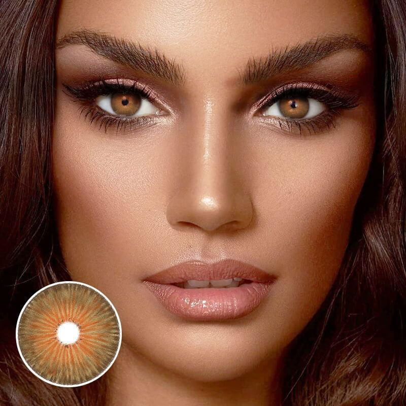 14.2mm Prescription Enhancement Tint Colored Contacts for Graduated Eyes