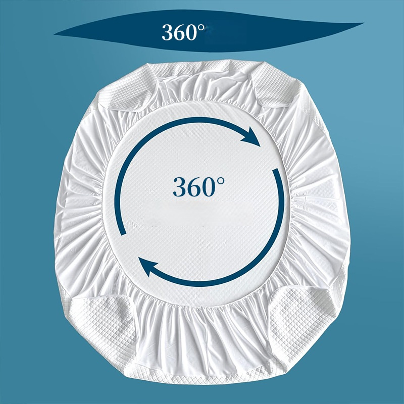 Cotton Fiber 3D Air Layer Hypoallergenic TPU Waterproof Mattress Protector Cover Bed Sheet