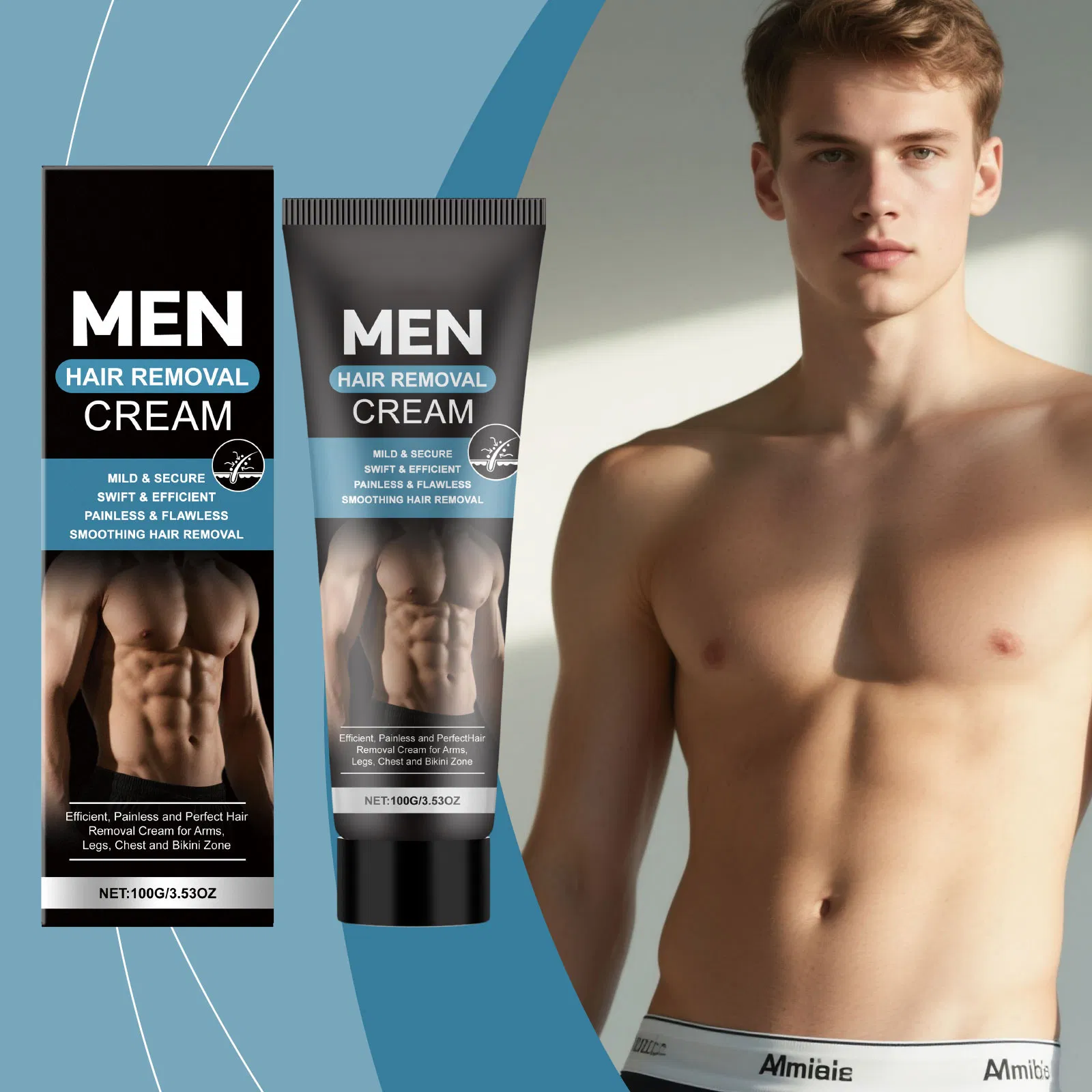 Pirvate Label Organic Natural Herbal Hair Removal Cream for Men Depilatory OEM Hair Removal Depilatory Cream