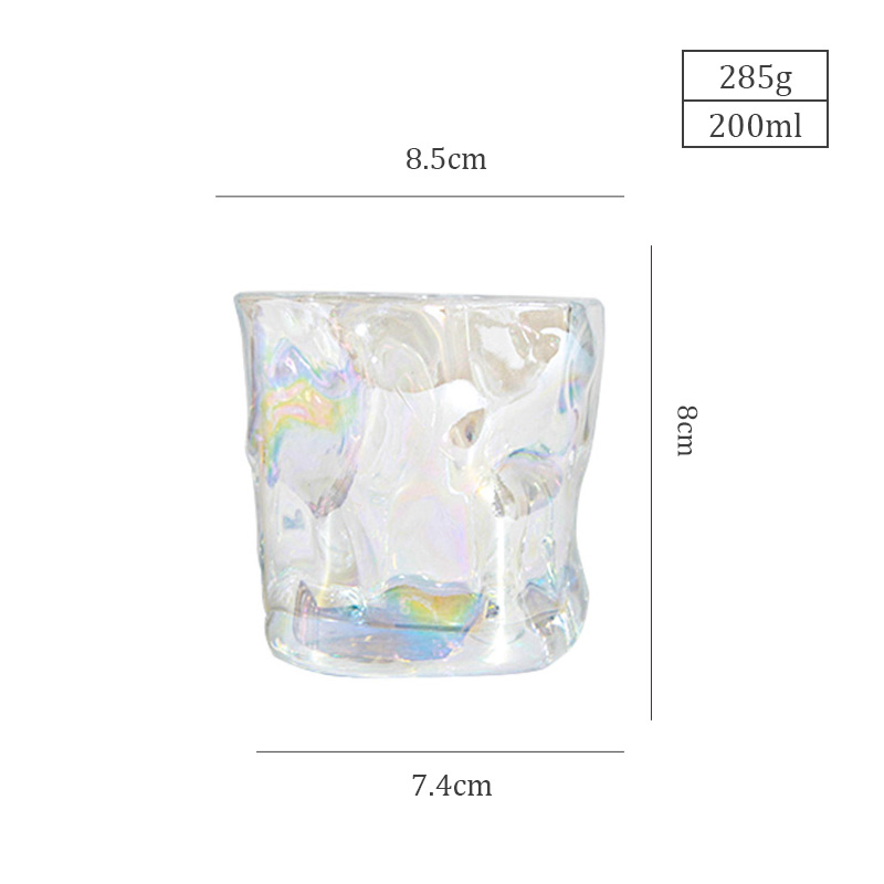 Transparent Design Reusable Glass Cups for Water Restaurant and Hotel Use
