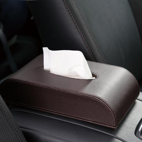 Wholesale Custom Logo PU Leather Car Tissue Box for Car