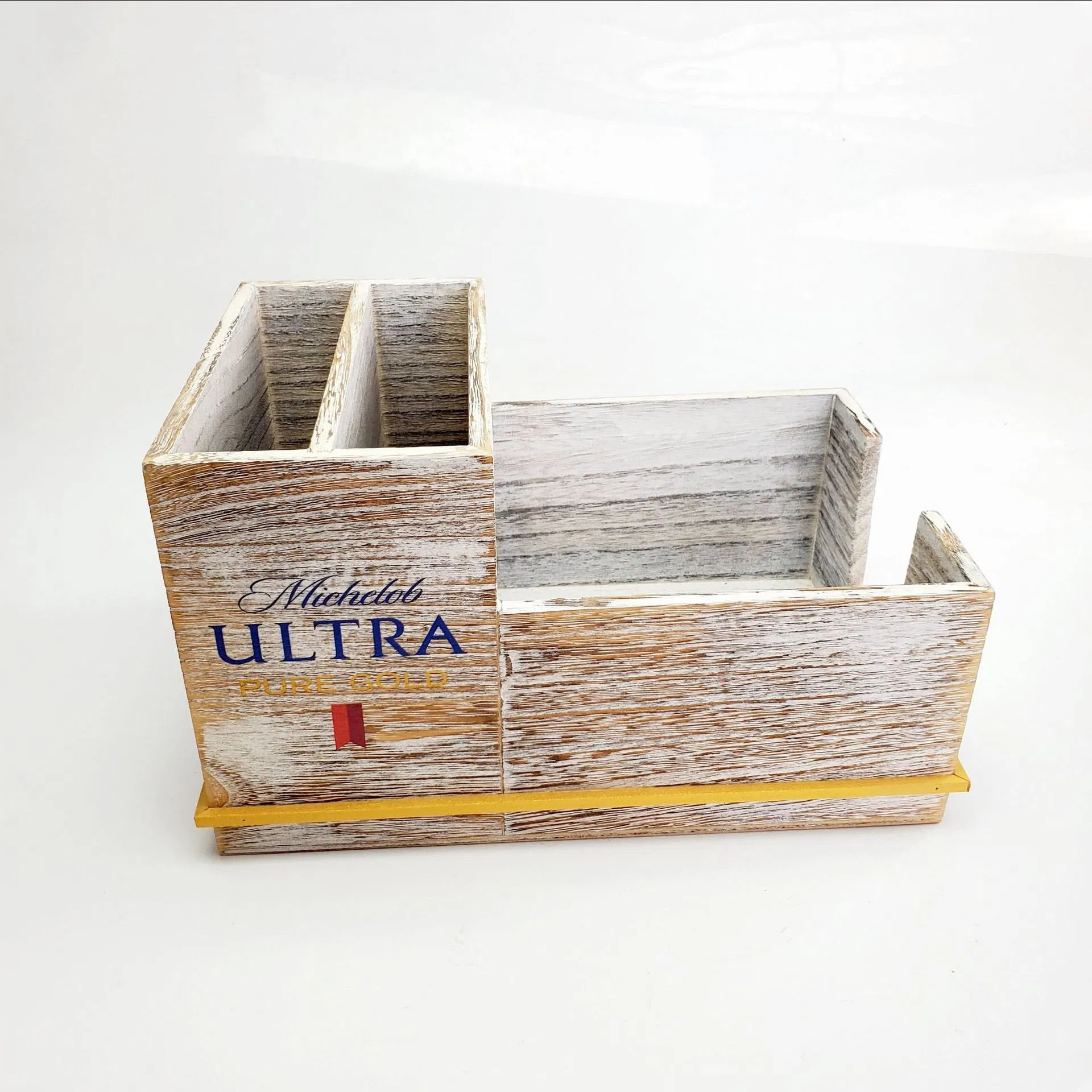 Wooden Restaurant Cafe Napkin Straw Holder Box Dispenser Beech Storage Box Bar Caddy for Caperdonich Marquis De Gensac Camut