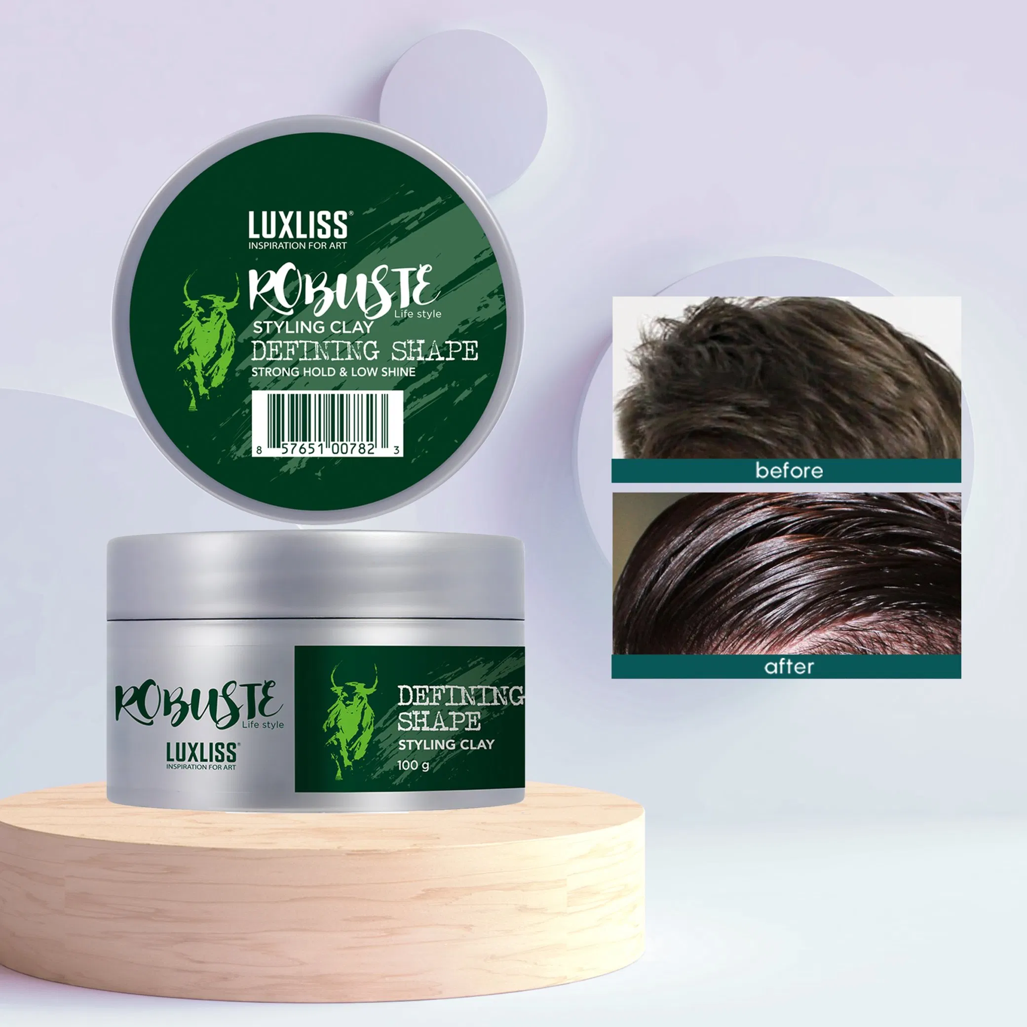 Luxliss Private Label Hair Styling Paste Men Clay Fashion Style Hair Care
